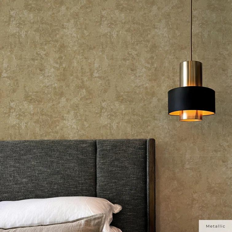 Tempaper & Co. Distressed Gold Removable Peel and Stick Wallpaper, Gold Leaf, 28 sq ft: Nursery, Botanical, Vinyl, Self-Adhesive