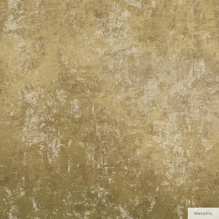 Tempaper & Co. Distressed Gold Removable Peel and Stick Wallpaper, Gold Leaf, 28 sq ft: Nursery, Botanical, Vinyl, Self-Adhesive