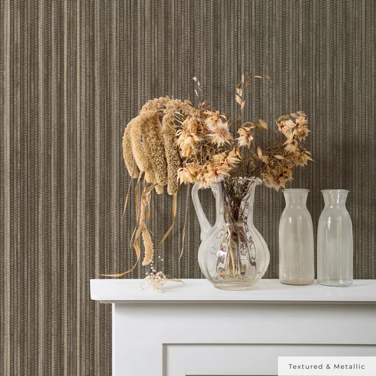 Tempaper & Co.® Faux Grasscloth Removable Peel and Stick Wallpaper, Textured Sand, 28 sq. ft.: Vinyl, Self-Adhesive, Beige