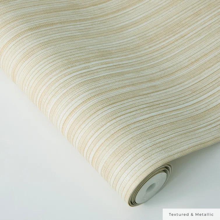 Tempaper & Co.® Faux Grasscloth Removable Peel and Stick Wallpaper, Textured Sand, 28 sq. ft.: Vinyl, Self-Adhesive, Beige