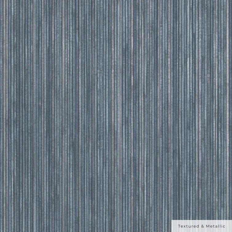 Tempaper & Co. 28 sq ft Faux Grasscloth Removable Peel and Stick Wallpaper Textured Chambray : Vinyl, Self-Adhesive, Blue