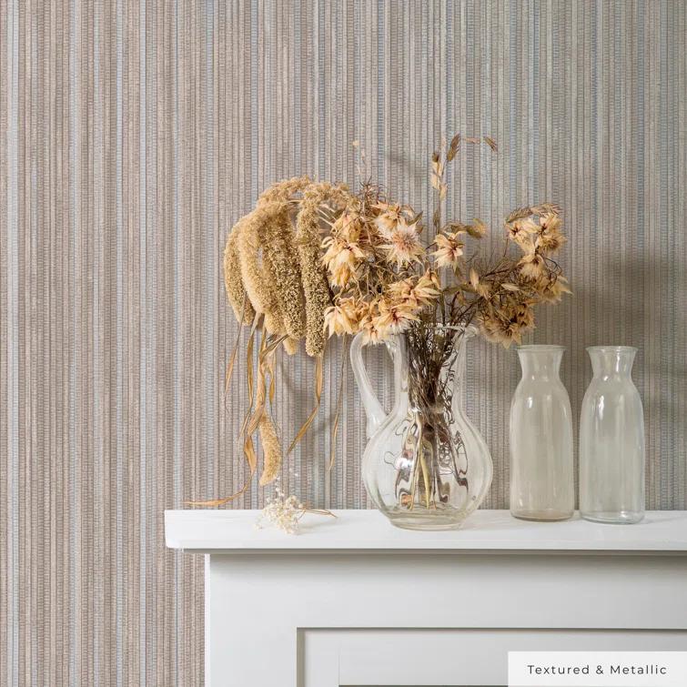 Tempaper & Co.® Faux Grasscloth Removable Peel and Stick Wallpaper, Textured Sand, 28 sq. ft.: Vinyl, Self-Adhesive, Beige