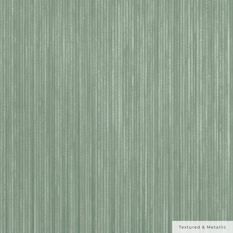 Tempaper & Co. 28 sq ft Faux Grasscloth Removable Peel and Stick Wallpaper Textured Sage : Vinyl, Self-Adhesive, Wood Grain Design