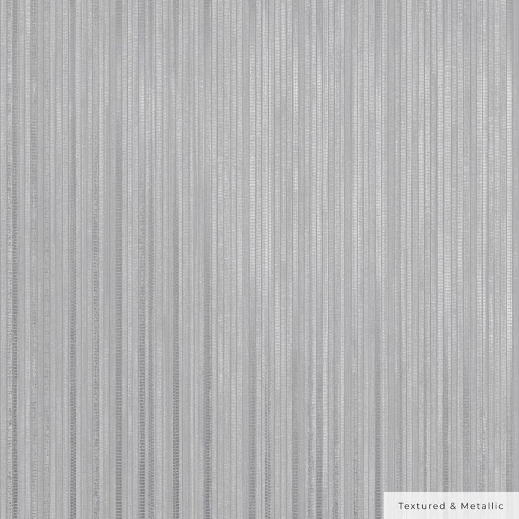 Tempaper & Co.® Faux Grasscloth Removable Peel and Stick Wallpaper, Textured Sterling Silver, 28 sq ft: Vinyl, Self-Adhesive