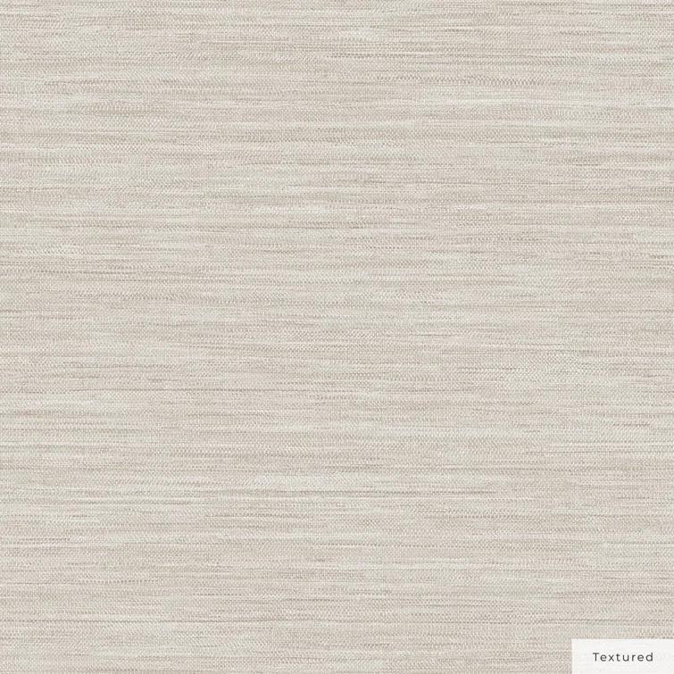 Tempaper & Co.® Faux Horizontal Grasscloth Removable Peel and Stick Wallpaper, Textured Ecru, 28 sq. ft.: Vinyl, Prepasted, Abstract Pattern