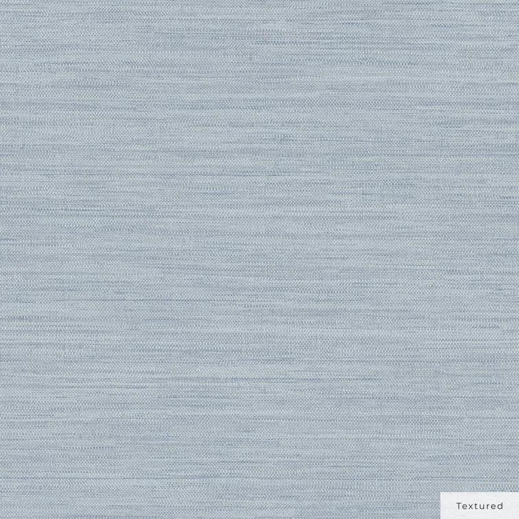Tempaper & Co.® Faux Horizontal Grasscloth Removable Peel and Stick Wallpaper, Textured Blue, 28 sq. ft.: Vinyl, Prepasted, Abstract Pattern