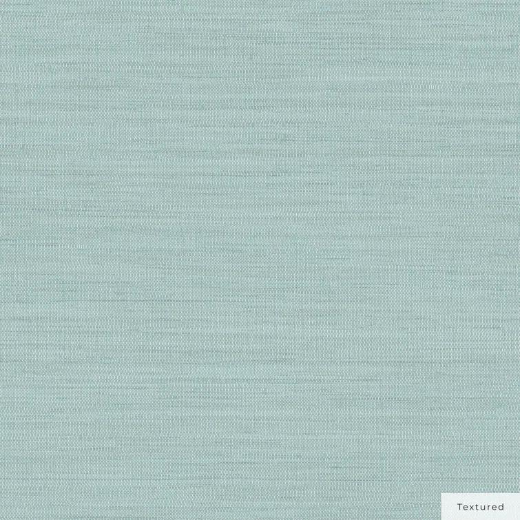 Tempaper & Co.® Faux Horizontal Grasscloth Removable Peel and Stick Wallpaper, Textured Seaglass, 56 sq ft: Vinyl, Prepasted