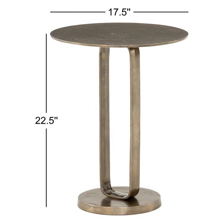 Alethea Indoor / Outdoor Side Table - Aged Bronze