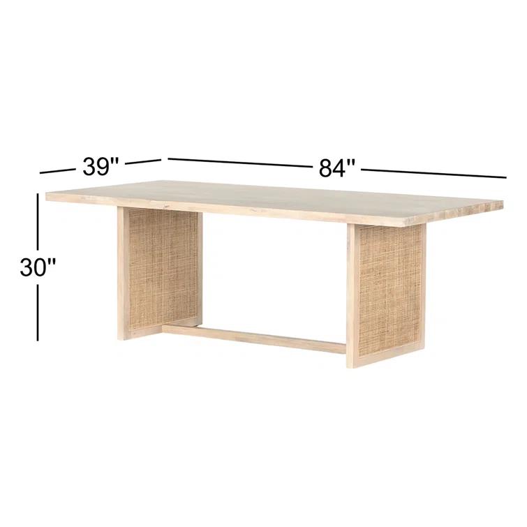 Yvette Woven Rectangle Dining Table (84")