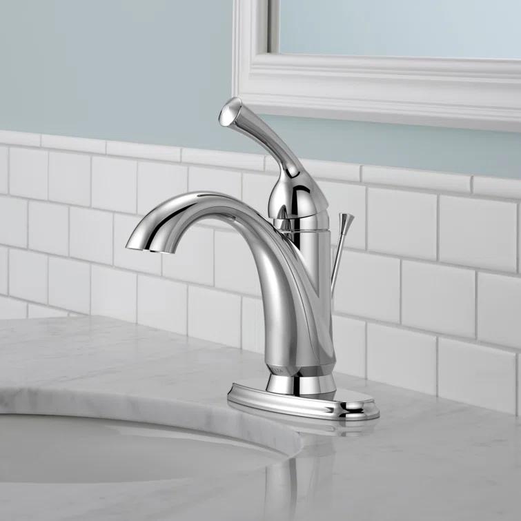 Haywood Single Hole Bathroom Faucet with Drain Assembly, Single Handle Bathroom Sink Faucet