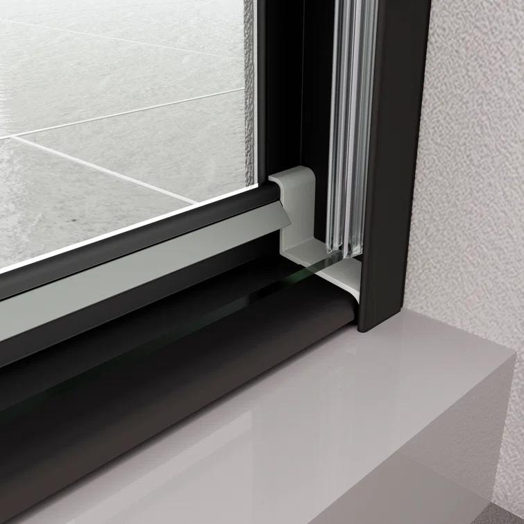 Bypass Shower Door, Sliding Door, With 1/4" Tempered Glass