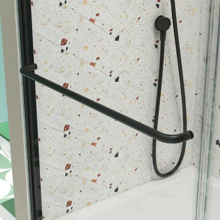 Bypass Shower Door, Sliding Door, With 1/4" Tempered Glass