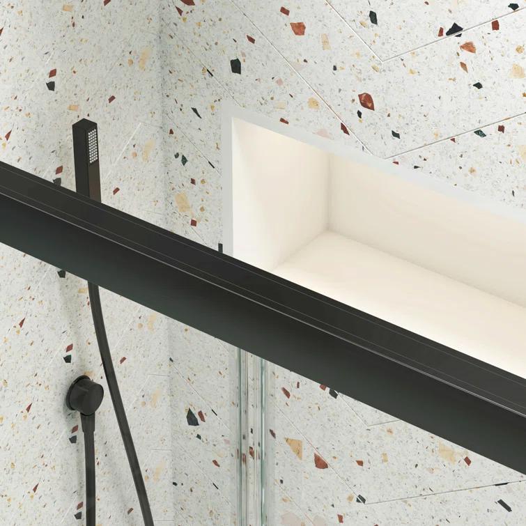 Bypass Shower Door, Sliding Door, With 1/4" Tempered Glass