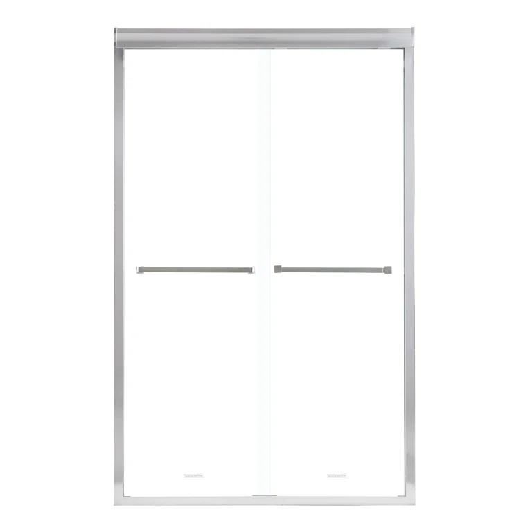 Shower Door 48" W X 76"H Semi-Frameless Bypass Sliding Shower Enclosure