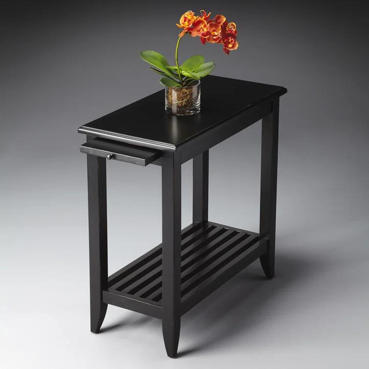 Butler Specialty Loft Transitional Chairside Table In Black Licorice