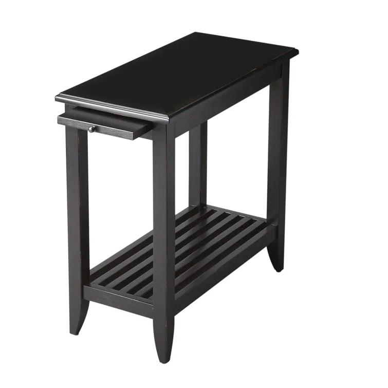 Butler Specialty Loft Transitional Chairside Table In Black Licorice