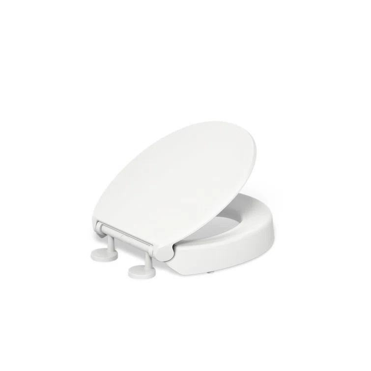 Hyten Elevated Toilet Seat with Quiet-Close Lid and Seat and Grip-Tight Bumpers