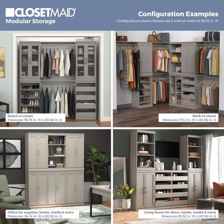 Modular Storage 21.38" W Shoe Shelf Unit with 4 Shelves