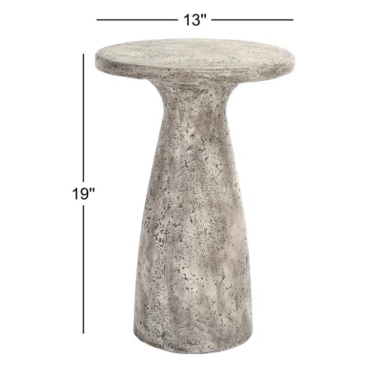 Collins Light Gray Concrete Outdoor Accent Table