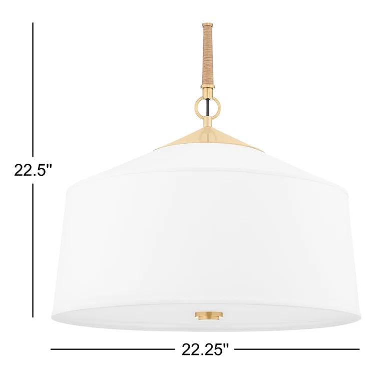 Emrys Pendant Light - White / 22.25" Dia