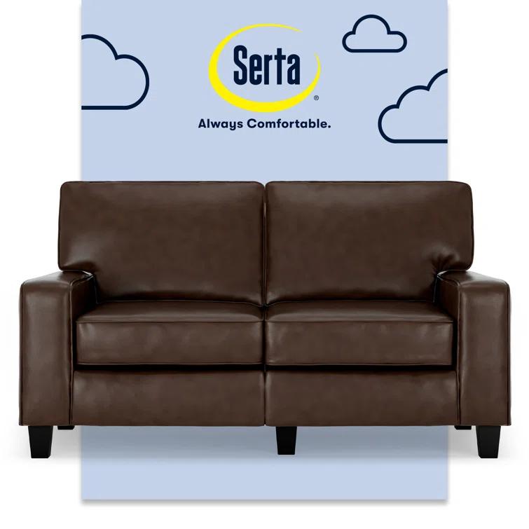 Serta Palisades Upholstered Tool-Free Assembly Straight Arm 61" Sofa for Living Room