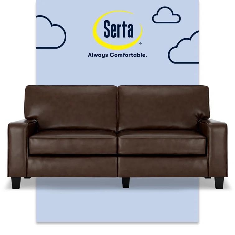 Serta Palisades Upholstered Tool-Free Assembly Square Arm 73" Sofa