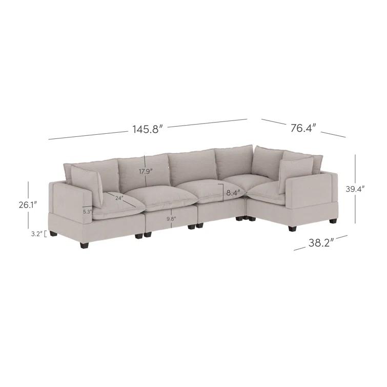 Modern Upholstered Cloud Sectional