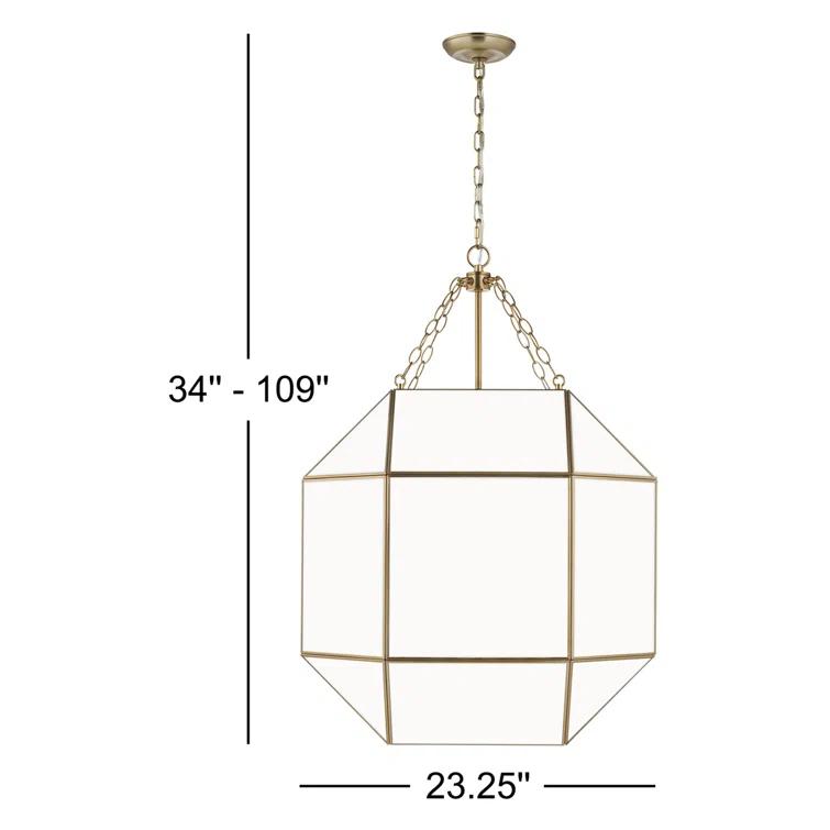 Reid 4 Light Glass Dimmable Pendant