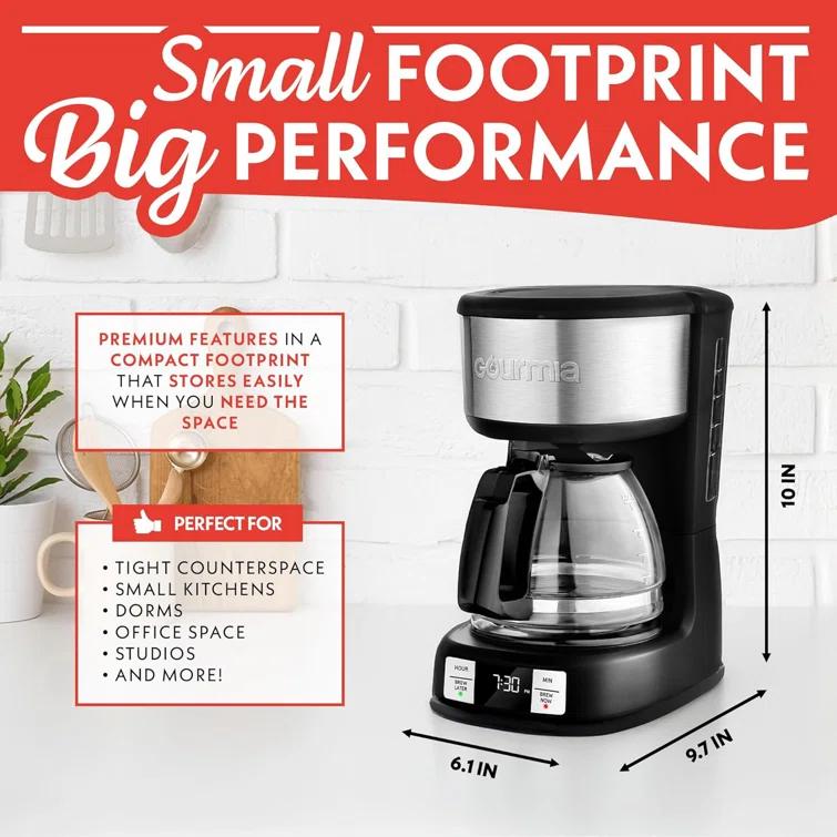 5-Cup Programmable Drip Coffee Maker With Brew Later