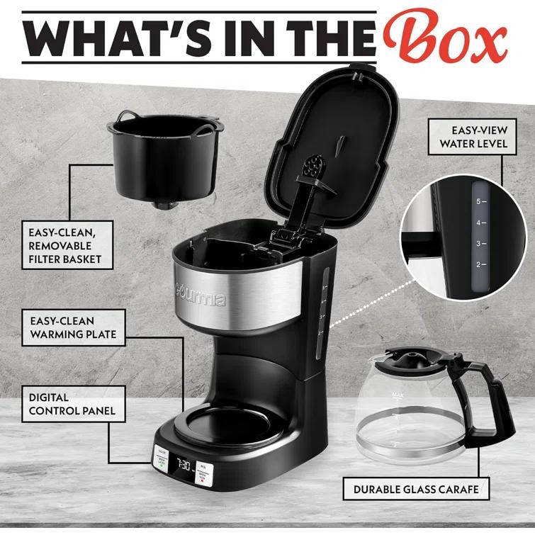 5-Cup Programmable Drip Coffee Maker With Brew Later