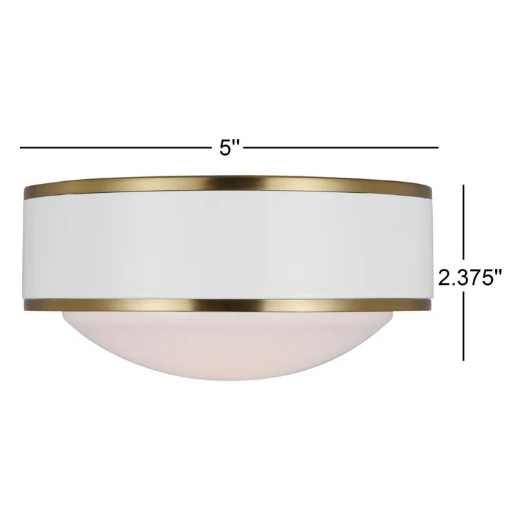 Single Light Glass LED Flush Mount
