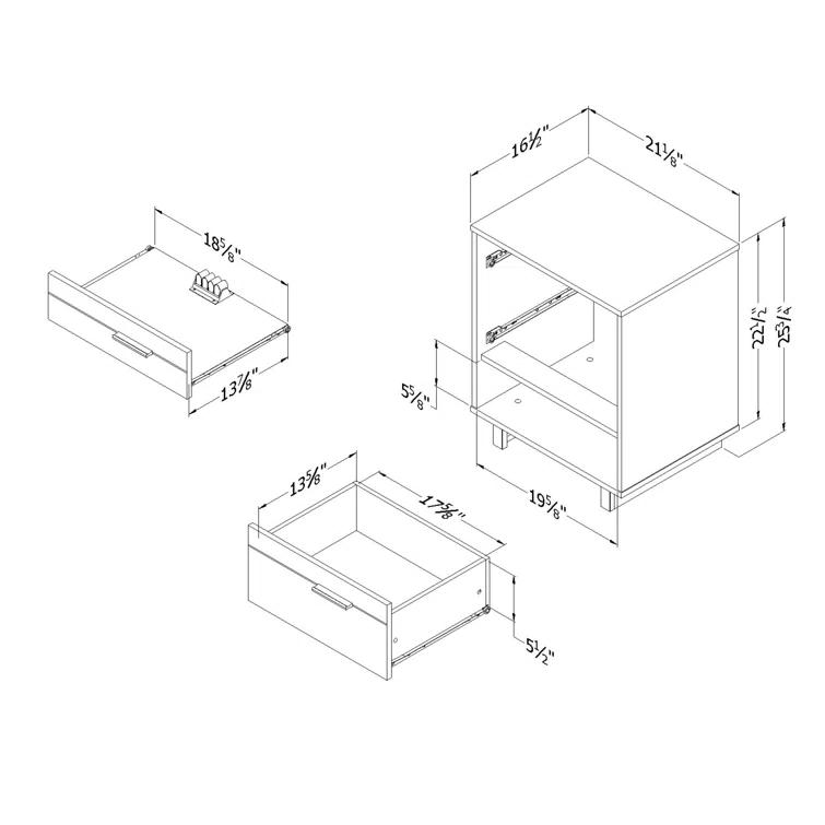 Fynn 1 Drawer Nightstand