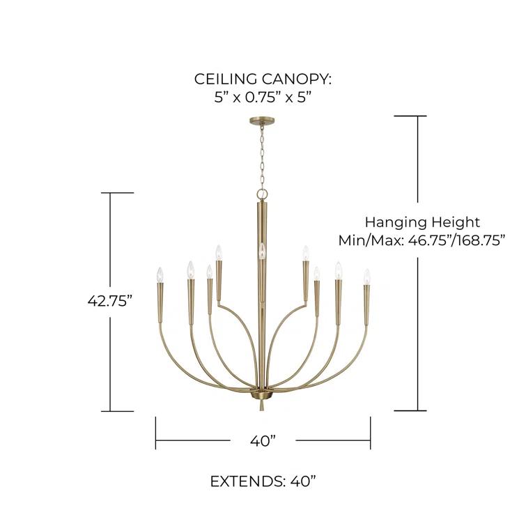Capital Lighting 10 - Light Dimmable Classic / Traditional Chandelier