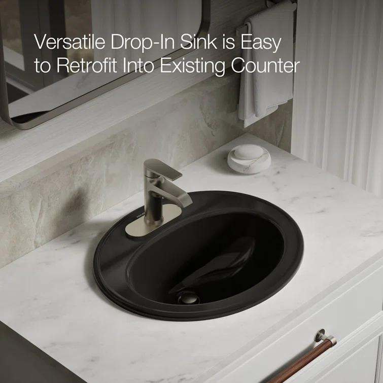 Pennington® Self-Rimming Drop-in Bathroom Sink with 4" Centers