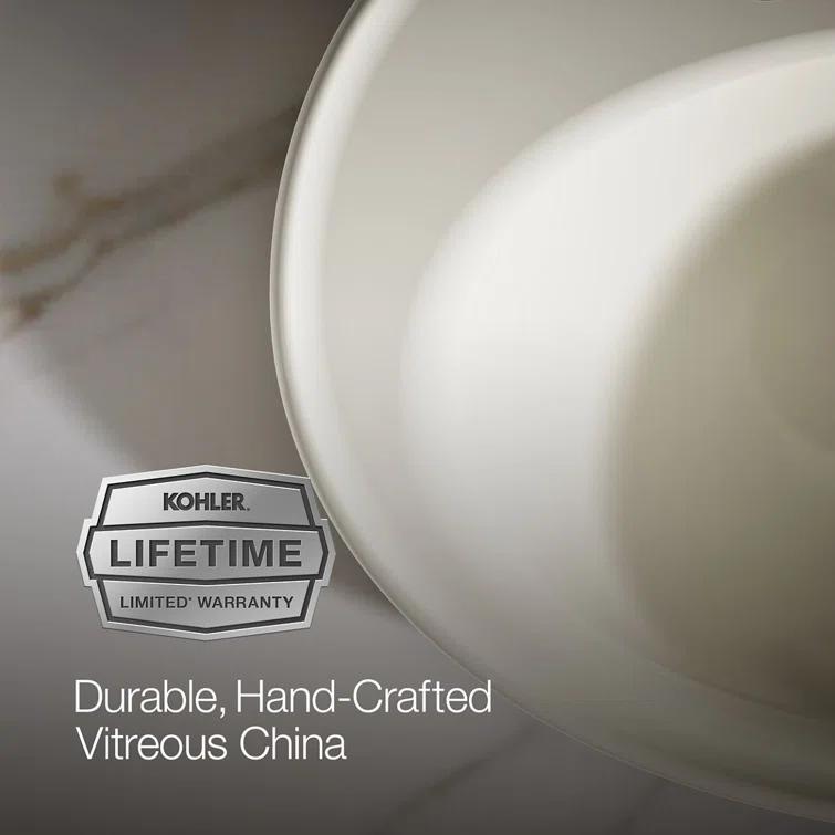 Serif® Ceramic Oval Drop-In Bathroom Sink with Overflow