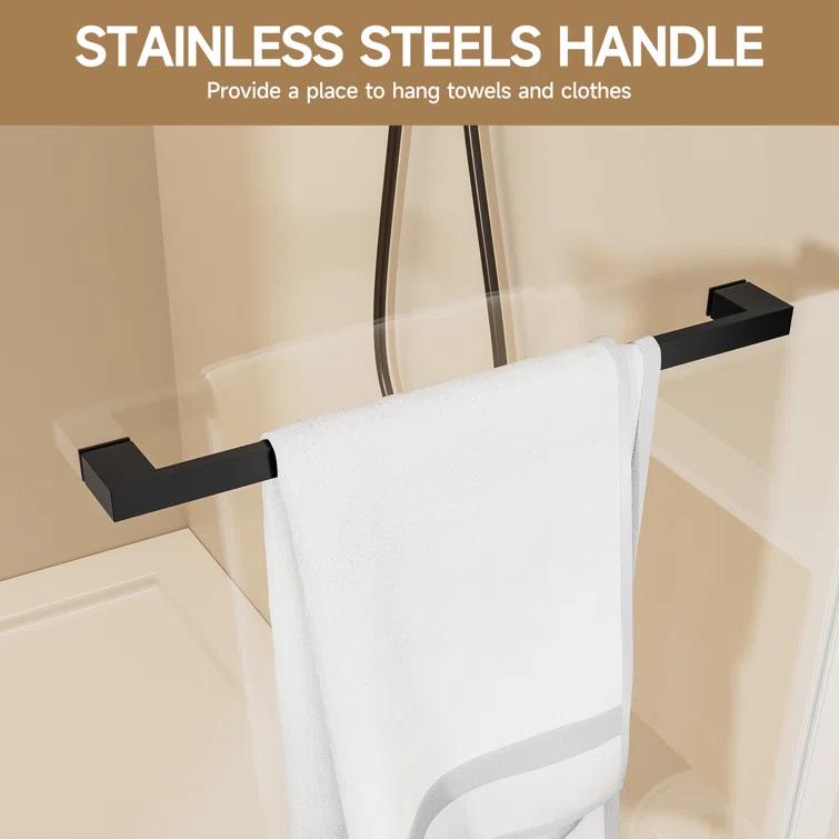 Rizzon 56-60 " W X 76 " H Double Sliding Frameless Shower Door  5/16" Tempered Glass, Stainless Steel Hardware | Wayfair