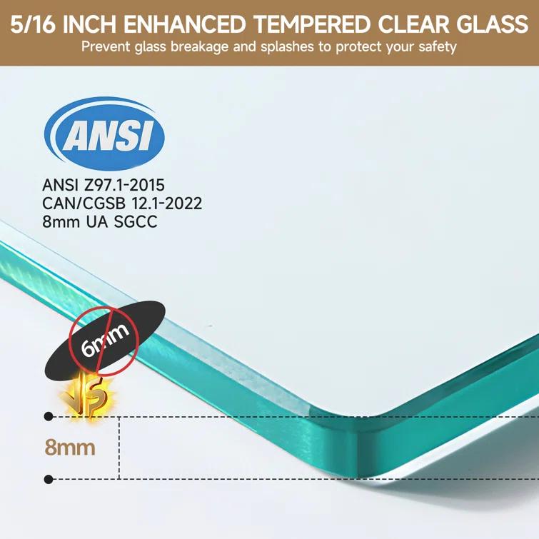 Rizzon 56-60 " W X 76 " H Double Sliding Frameless Shower Door  5/16" Tempered Glass, Stainless Steel Hardware | Wayfair