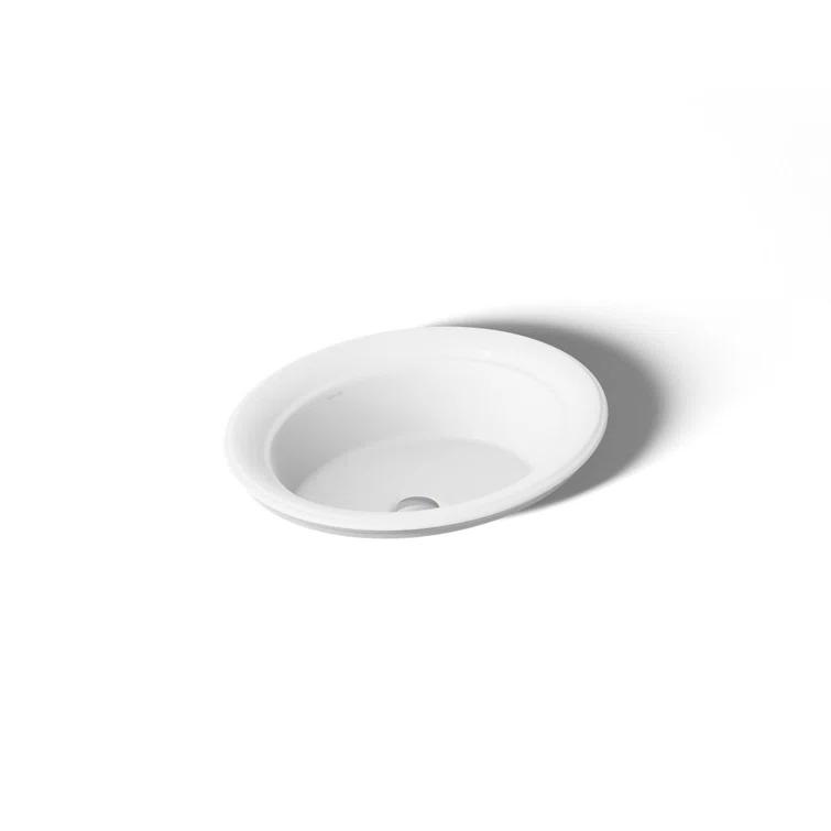 Artifacts 21 In. Oval Drop-In Bathroom Sink