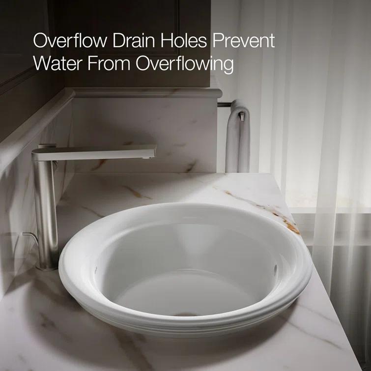 Artifacts 21 In. Oval Drop-In Bathroom Sink