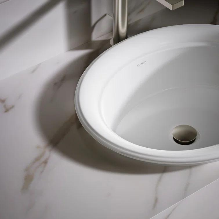 Artifacts 21 In. Oval Drop-In Bathroom Sink