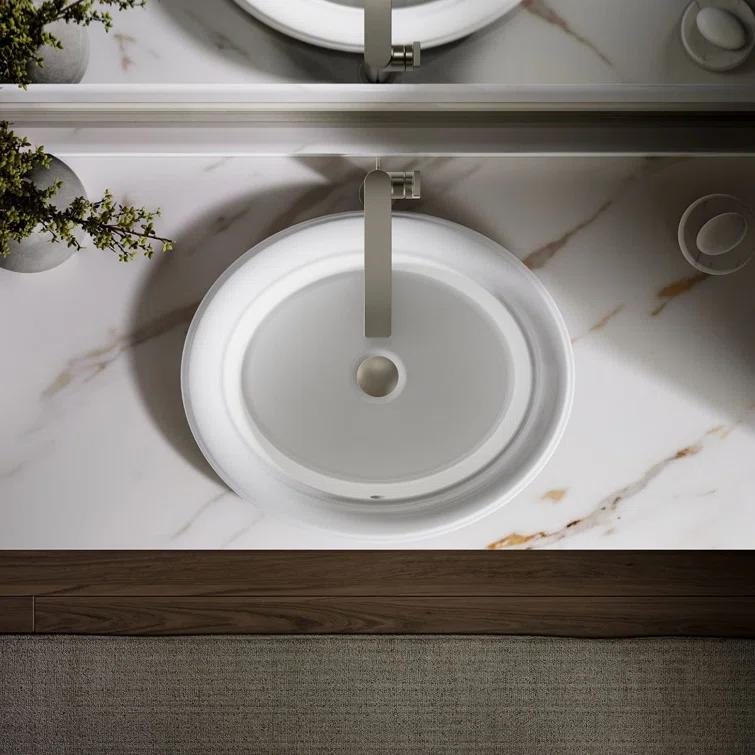 Artifacts 21 In. Oval Drop-In Bathroom Sink