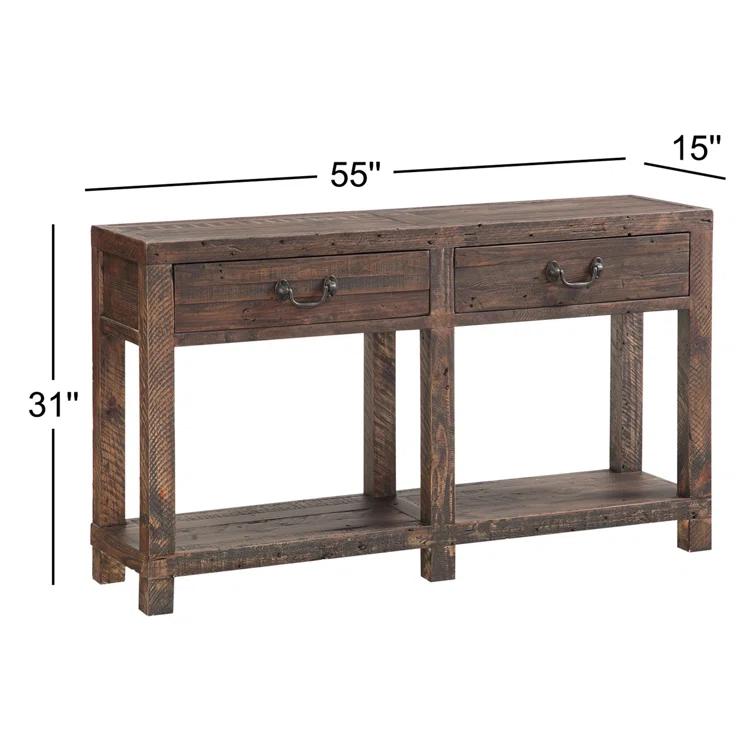 Alexandra 55'' Solid Wood Console Table