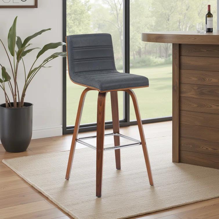 Biance Solid Wood Swivel Bar & Counter Stool