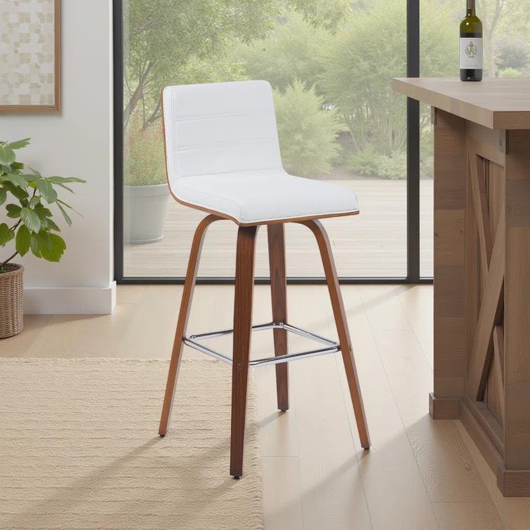 Biance Solid Wood Swivel Bar & Counter Stool