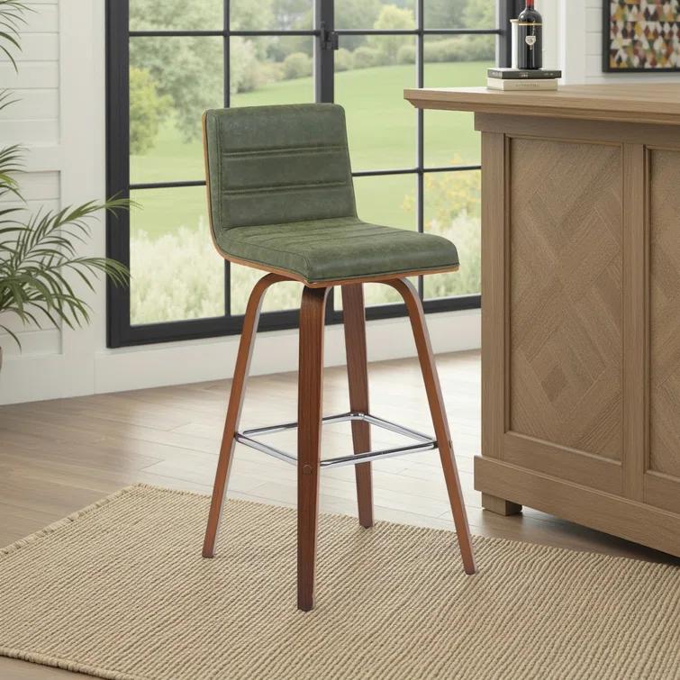 Biance Solid Wood Swivel Bar & Counter Stool