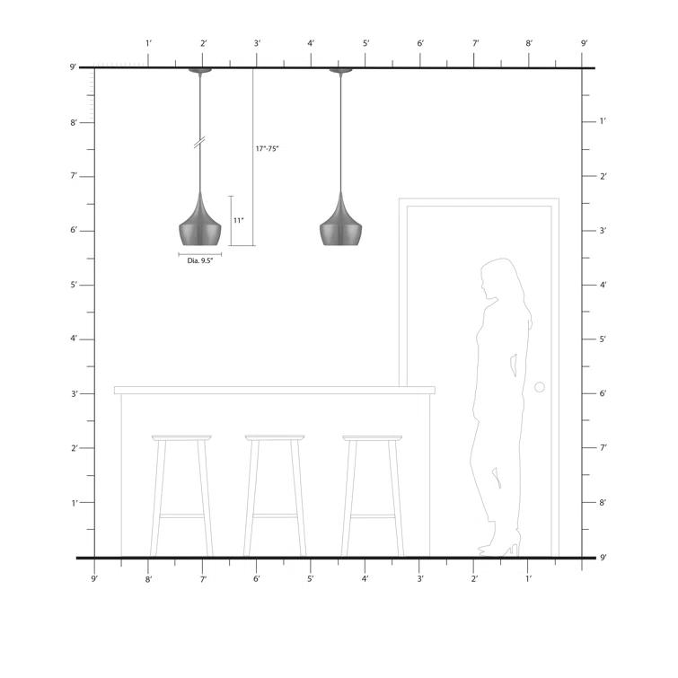 Schultz Single Light Metal Dimmable Pendant
