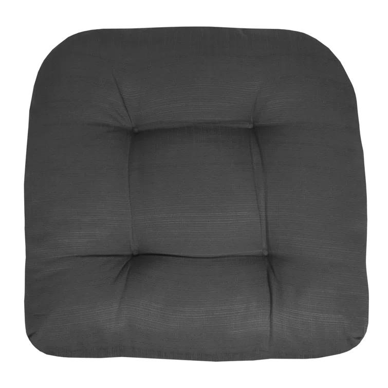 Premium Patio Tufted Outdoor Solid Chair Cushions, 19" x 19"