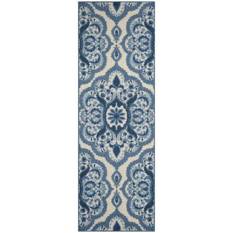 Hertel Floral Blue Area Rug