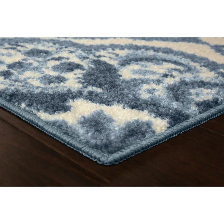 Hertel Floral Blue Area Rug