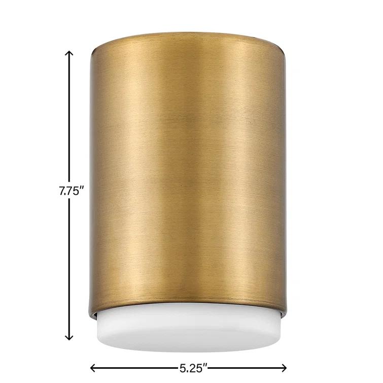 Fitzgerald Single Light Steel Dimmable Flush Mounted Sconce